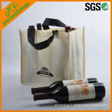 sac de transport de bouteille de vin non tissé pp bon marché éco recyclé